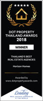 Small digital version of Dot Property Award 'Best Agencies Thailand 2018' awarded to Horizon Homes.