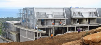 Seaside housing development under construction.