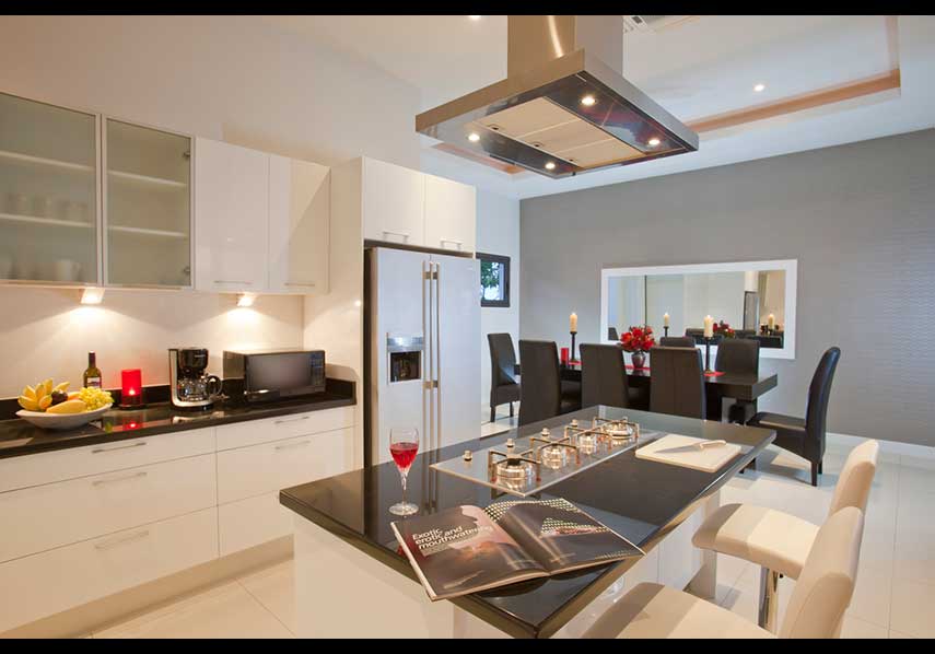 Villa Manadala finished kitchen.
