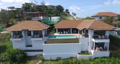 4 bedroom sea view infinity pool choeng mon beach