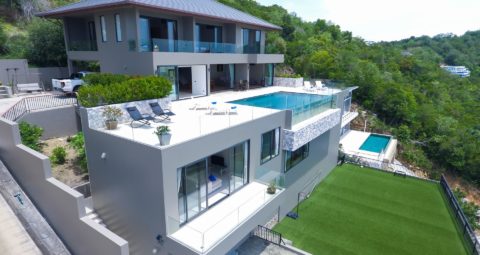 sea view villa with pool