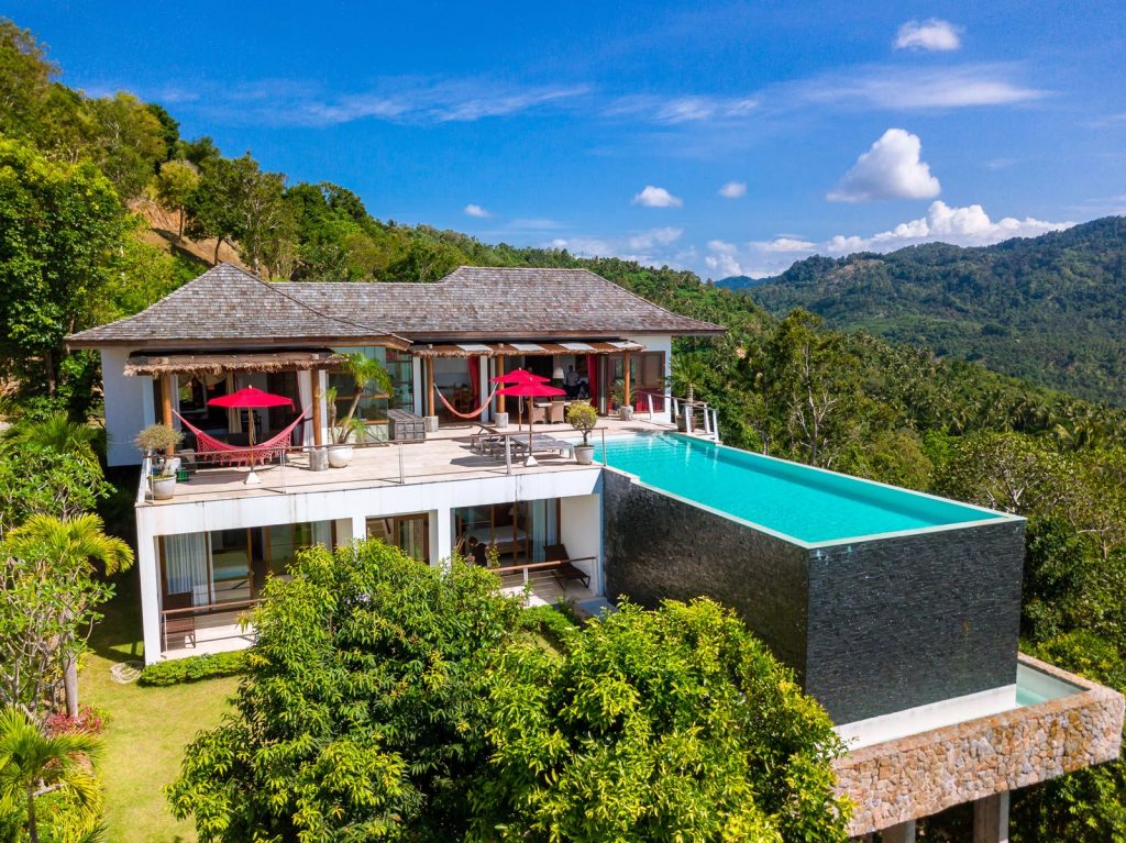 stunning sea view villa in the hills