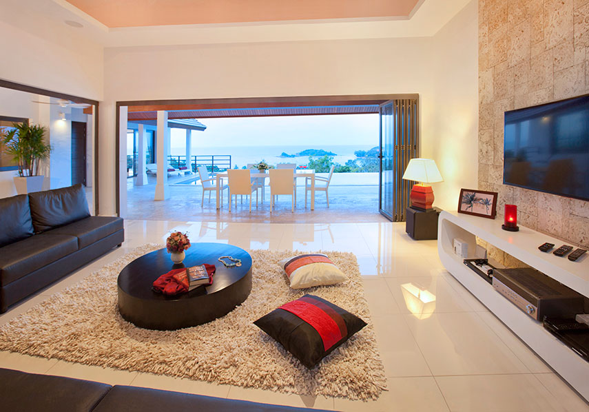 Villa Manadala finished living room.