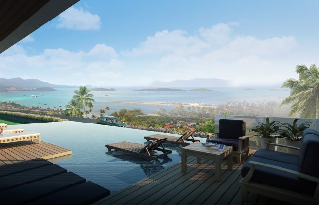 Stunning sea views from the villa