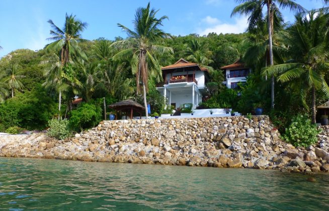 beachfront, villa traditional resort