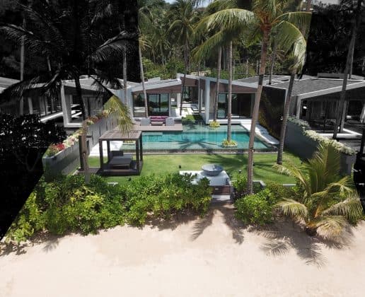 Beach front villa, Samui, luxury