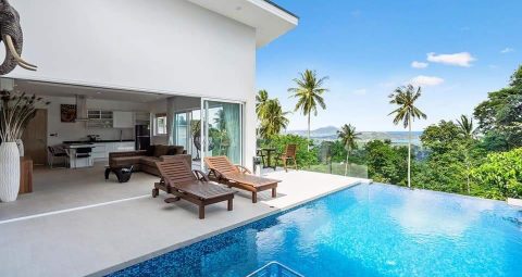 Villas avec vue sur la mer à Koh Samui a un super prix