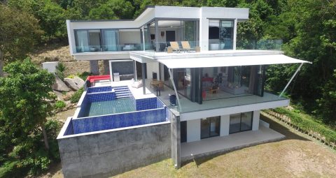 Modern villa, stunning views
