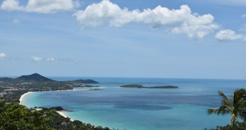 令人惊叹的海景土地情节chaweng noi