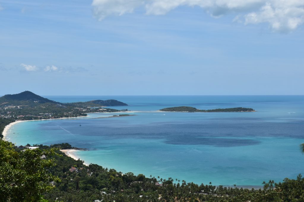 惊人的海视图土地酸值samui泰国