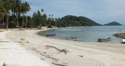 Sunset beach land