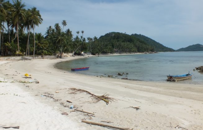 Sunset beach land