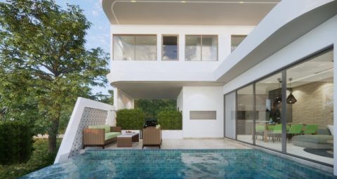 3 bedroom garden villa close to the beach