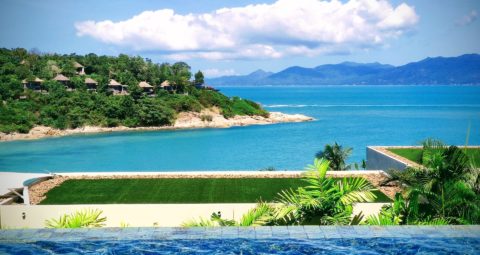 Sea view beach access villa