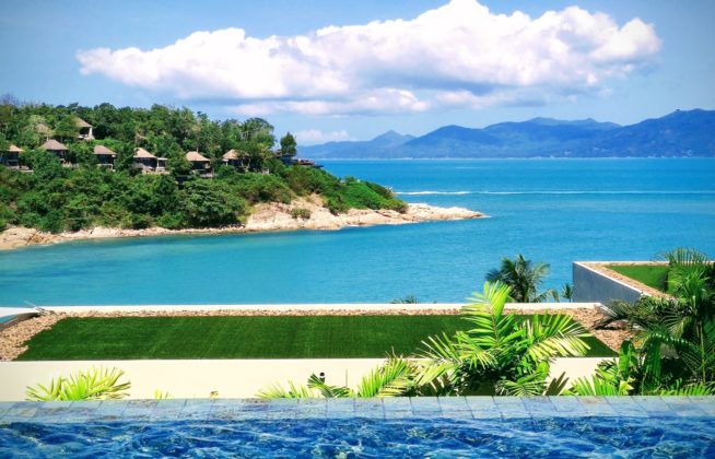 Sea view beach access villa