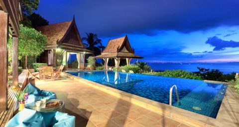 traditioanal sunset sea view villa