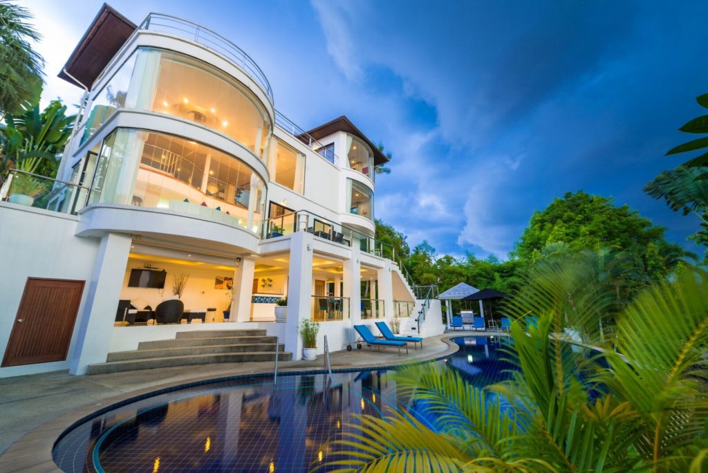 4 bedroom sunset sea view koh samui villa with pool
