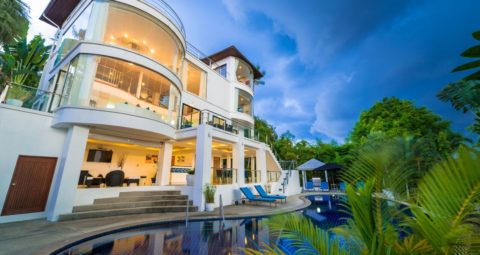 4 bedroom sunset sea view koh samui villa with pool