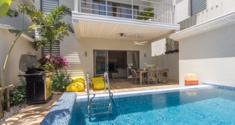 3 bedroom pool villa close to beach