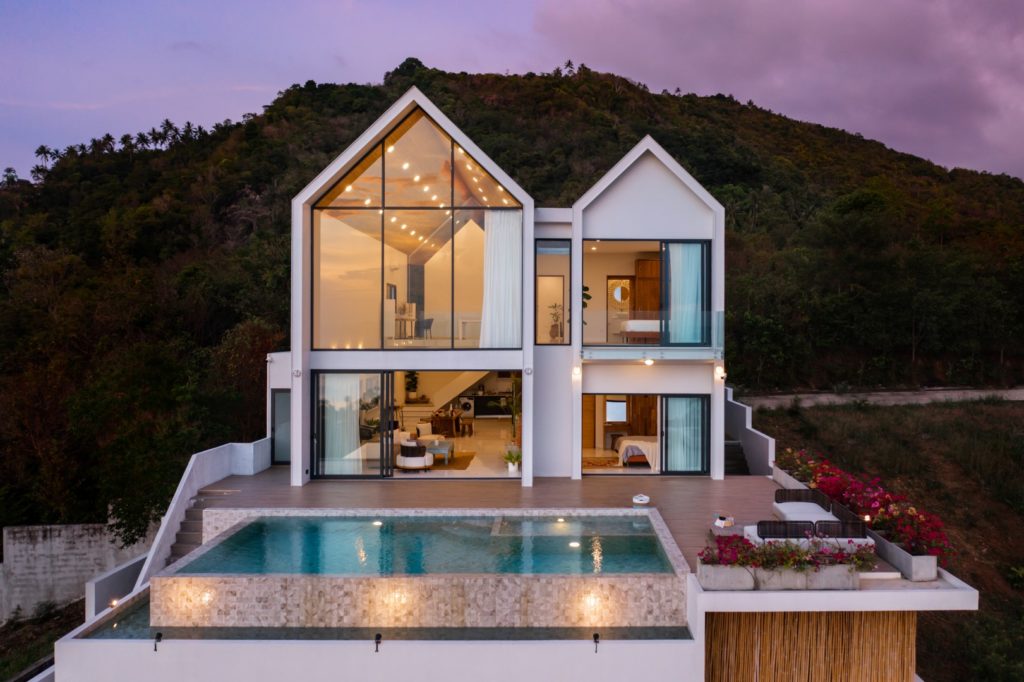 Samui sunset sea view villa