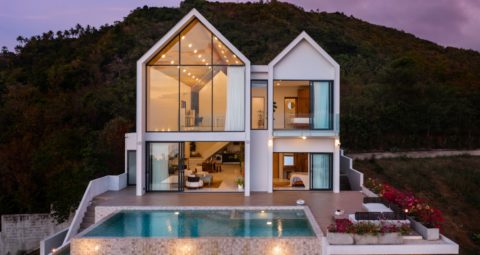 Samui sunset sea view villa