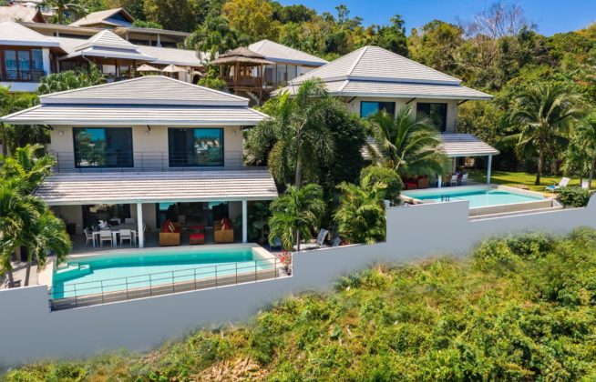 2 villas, 8 bedrooms, sea views koh samui