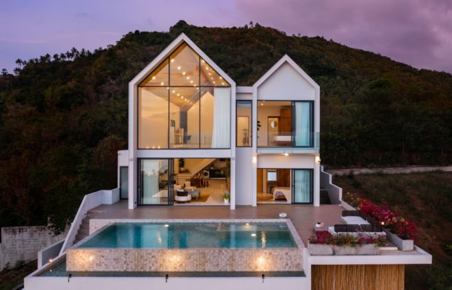 Samui sunset sea view villa