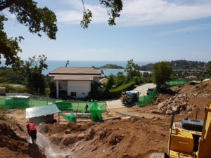 Début de la construction de la villa de Koh Samui