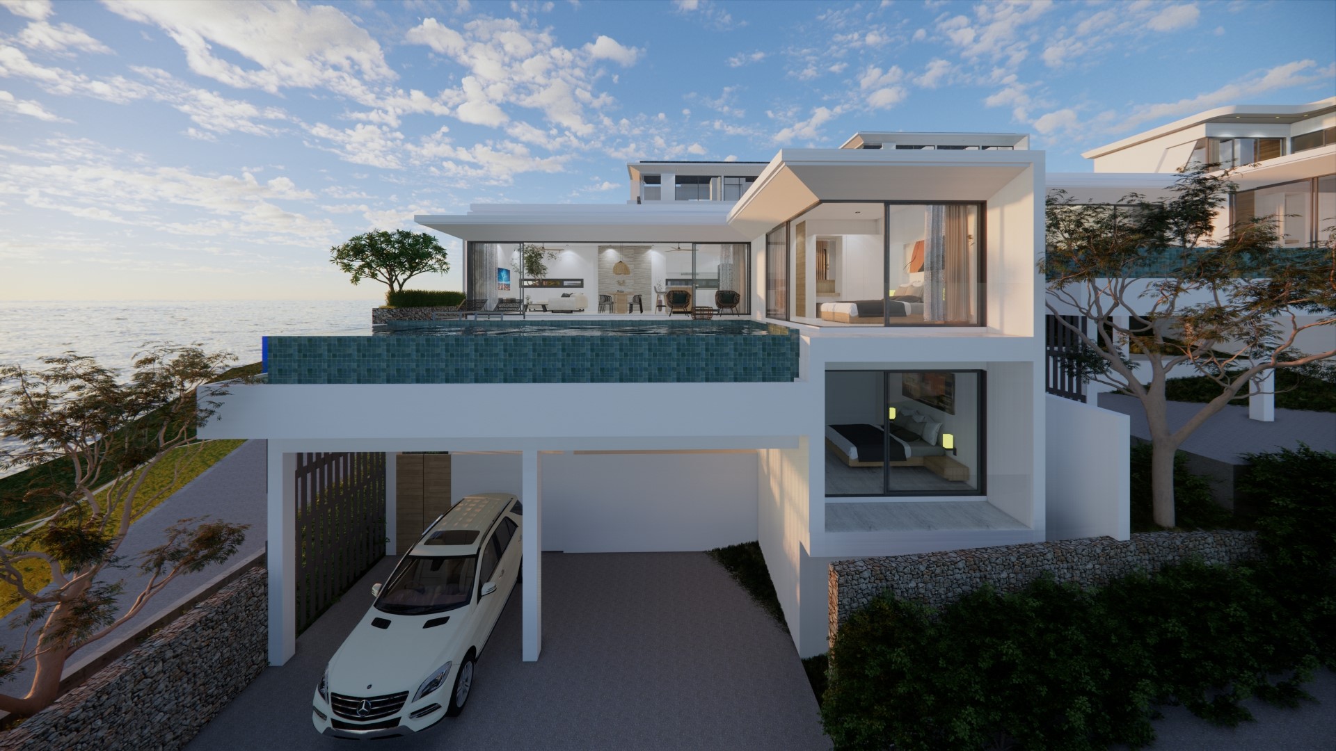 1 3 bedroom sea view villa with swimming pool
