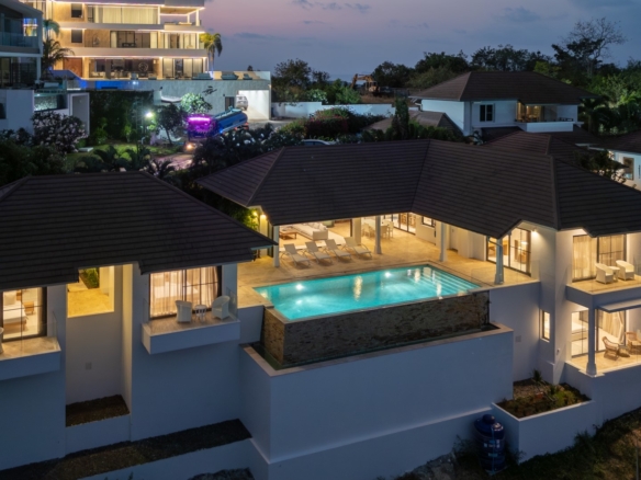 4 beds sea view villa choeng mon koh samui