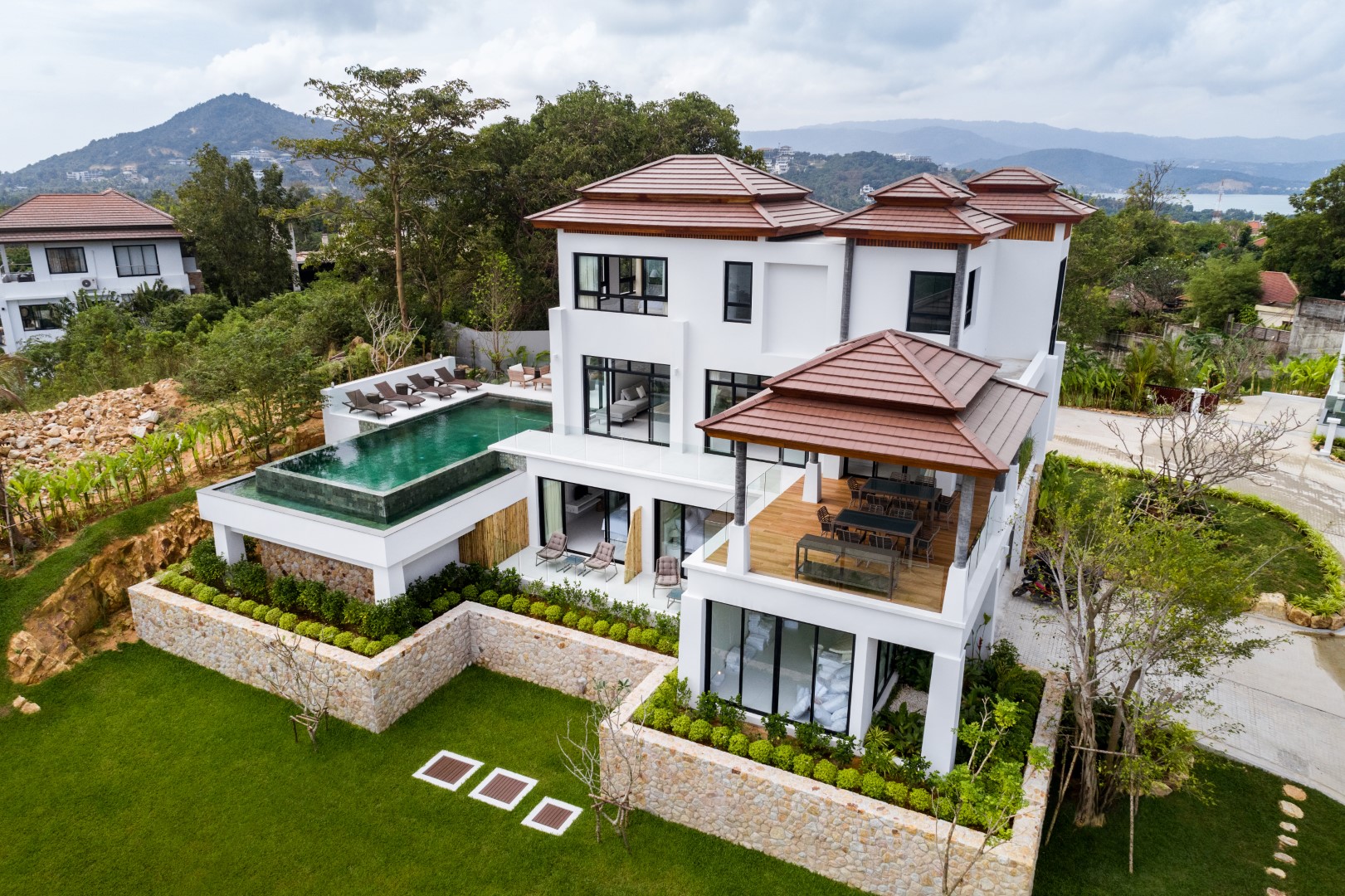 1 3 bedroom sea view villa close to beach, koh samui