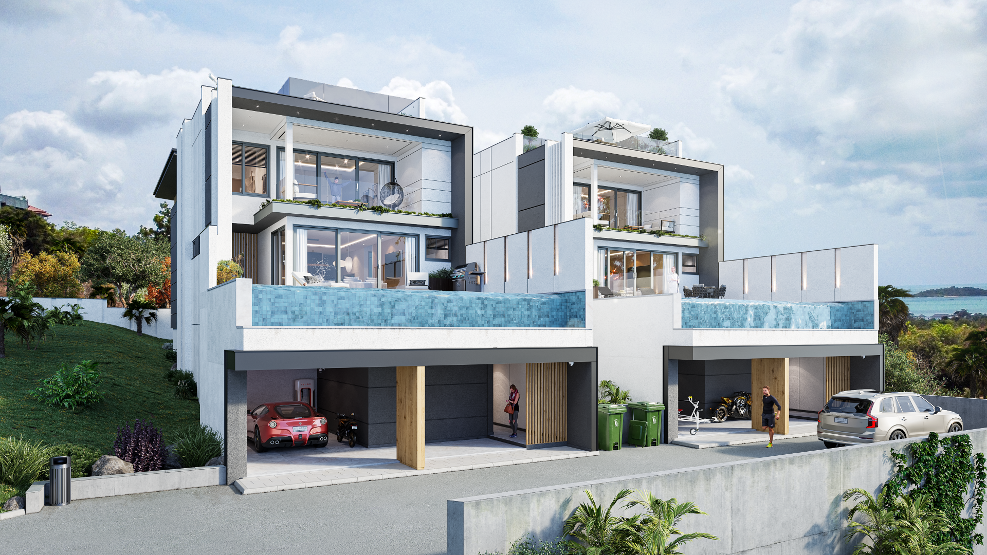 1 4 bedroom East/West view villa, Choeng Mon, Koh Samui