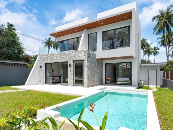 3 bedroo,. 3 bathroom detached villa with pool, located in Plai Laem, Koh Samui