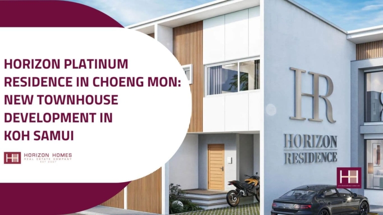 Horizon Platinum Residence in Choeng Mon- New Townhouse Development in Koh Samui