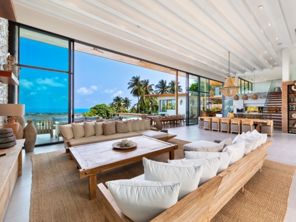 6 bedroom sea view villa, 2 swimming pools, Chaweng beach, Koh Samui, Thailand