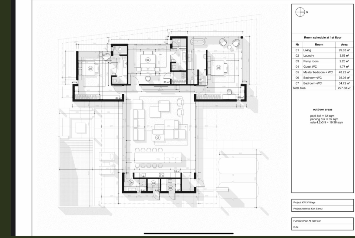 3 bed 3.5 bath Villa Property for sale in Koh Samui in Ban Tai – HS0895