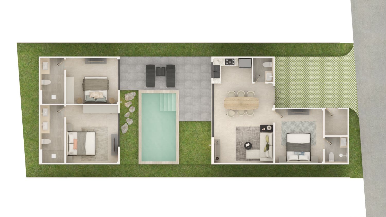 3 bed 3.5 bath Villa  in Bophut – HS0908